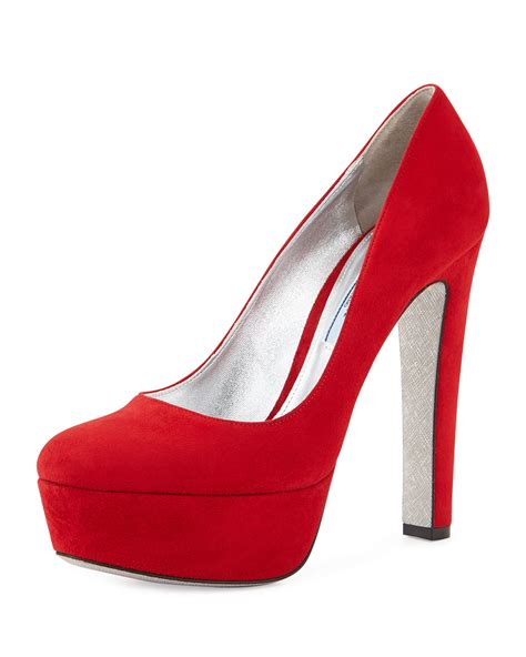 prada high heels red